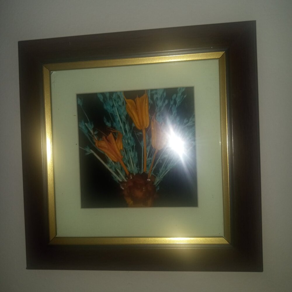 Shadow box Miniature flower Wall hanging frame, 6.5x 6.5 size